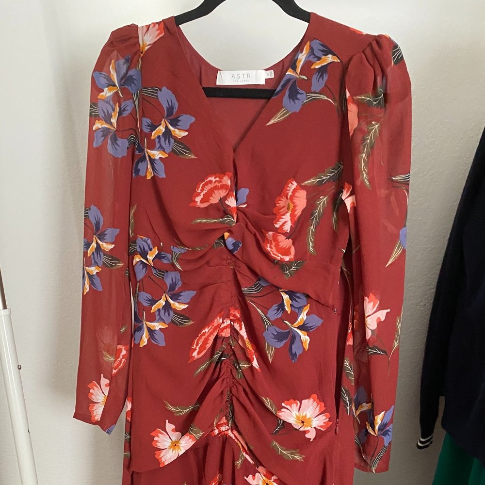 Floral Ruched Dress